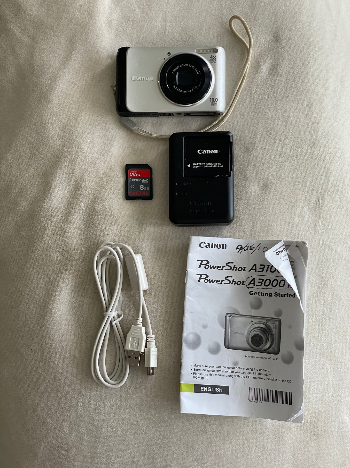 Canon PowerShot A3000 IS 10 MP Digital Camera Bundle