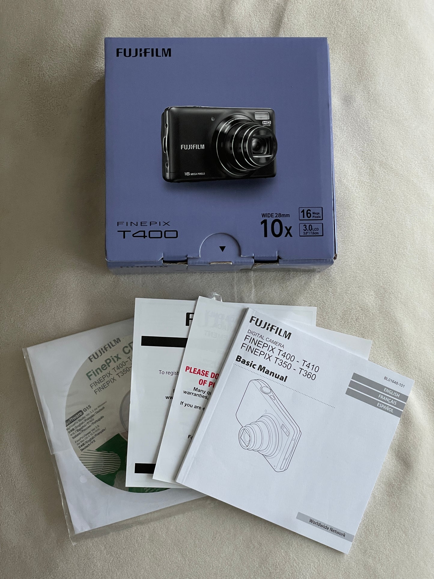 Fujifilm FinePix T400 16 MP Digital Camera Bundle - In Box