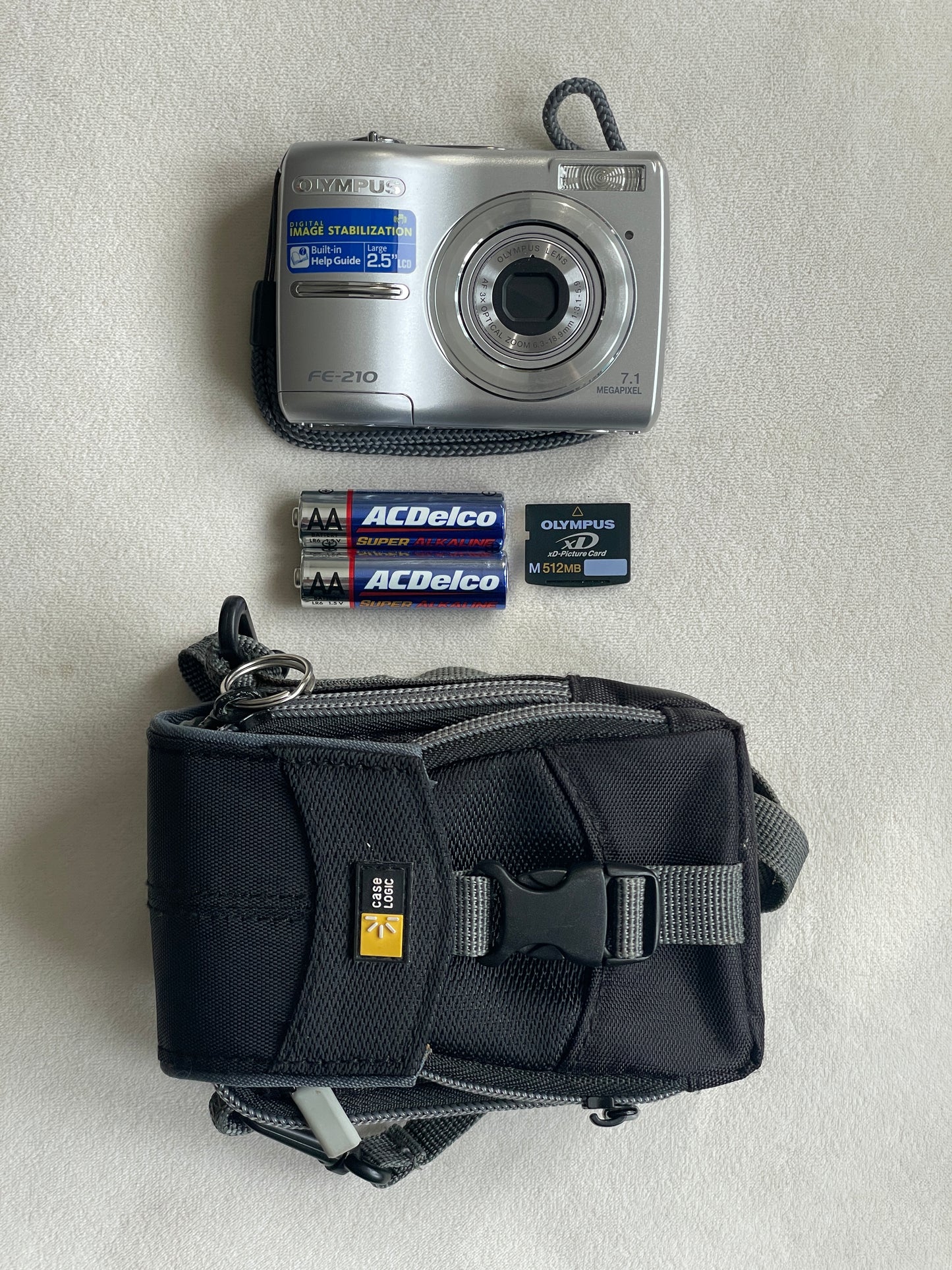 Olympus FE-210 7.1 MP Digital Camera Bundle - Silver
