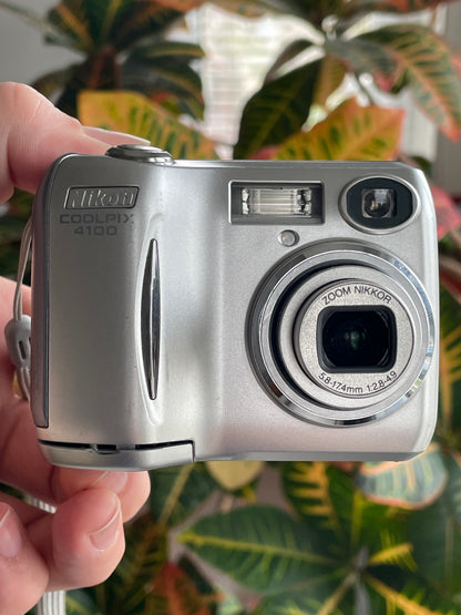 Nikon Coolpix E4100 4.0 MP Digital Camera Bundle - Silver