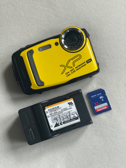 Fujifilm FinePix XP140 16 MP Digital Camera Bundle - Yellow