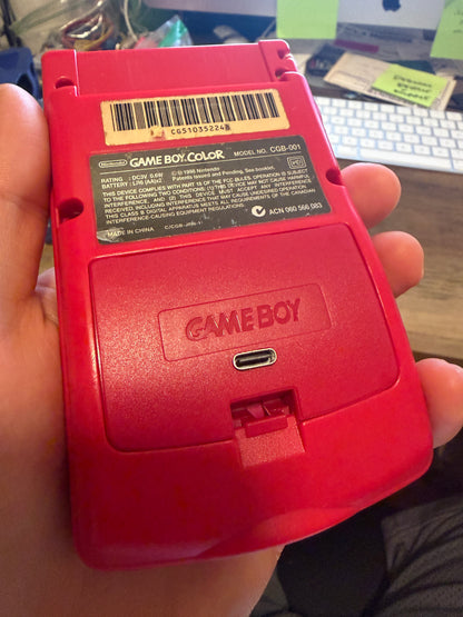 Berry Game Boy Color with USB-C rechargeable mod, photo 9