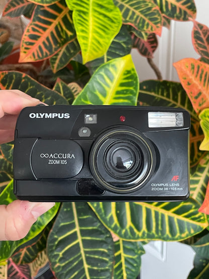 Olympus Accura Zoom 105 35mm Film Camera Bundle
