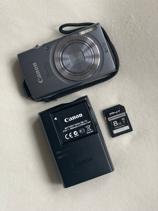 Canon PowerShot ELPH 160 20 MP Digital Camera Bundle - Gray