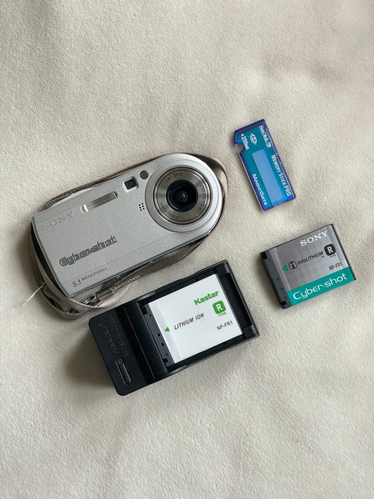 Sony Cyber-Shot DSC-P100 5.1 MP Digital Camera Bundle - Silver