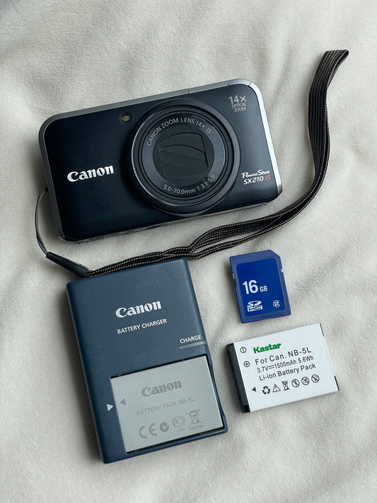 Canon PowerShot SX210 IS 14.1 MP Digital Camera Bundle - Complete in Box
