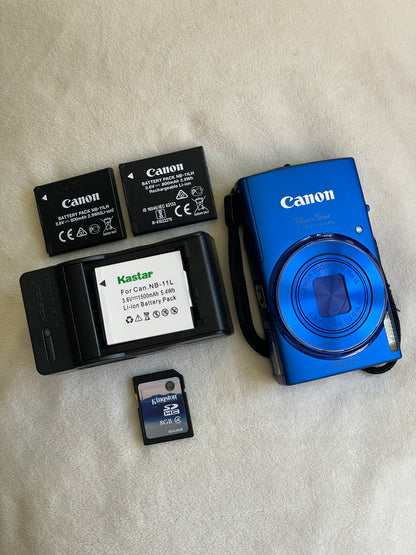 Canon PowerShot ELPH 150 IS 20 MP Digital Camera Bundle - Blue