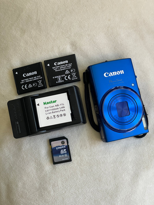 Canon PowerShot ELPH 150 IS 20 MP Digital Camera Bundle - Blue