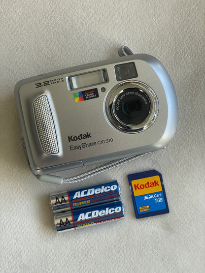 Kodak EasyShare CX7310 3.2 MP Digital Camera Bundle - Silver - In Box
