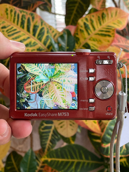 Kodak EasyShare M753 7.0 MP Digital Camera Bundle - Sparkly Orange