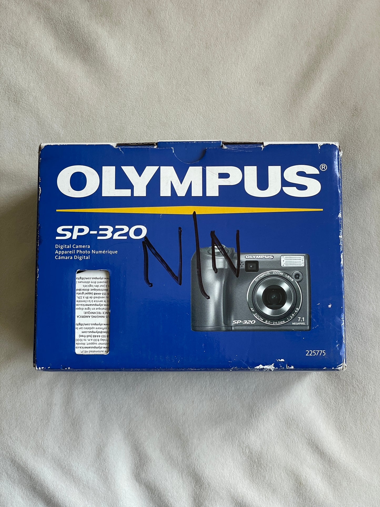 Olympus SP-320 7.1 MP Digital Camera Bundle - Gray - Original Box