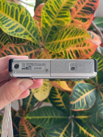 Pentax Optio W80 12.1 MP Digital Camera Bundle - Red Orange