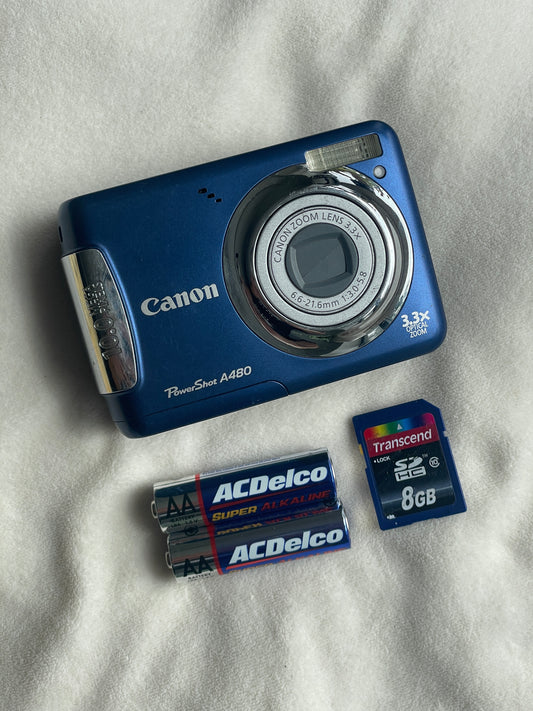 Canon PowerShot A480 10 MP Digital Camera Bundle - Blue