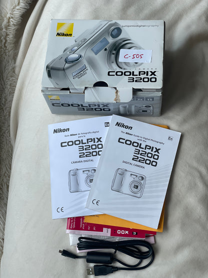 Nikon CoolPix 3200 3.2 MP Digital Camera Bundle - Complete in Box
