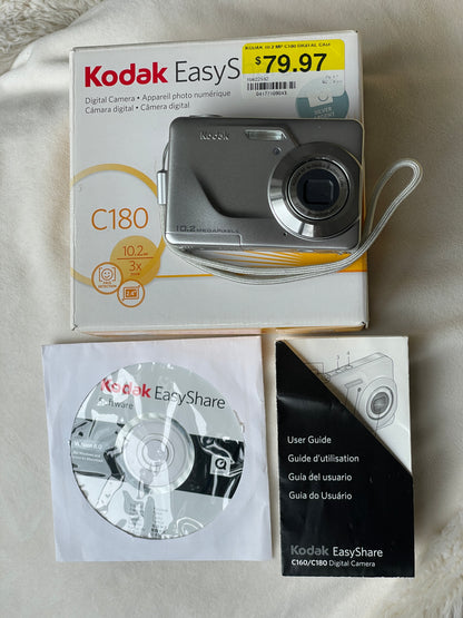 Kodak EasyShare C180 10.2 MP Digital Camera Bundle - Silver in Box