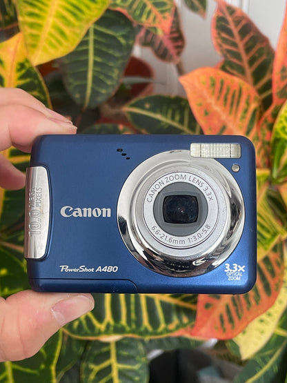 Canon PowerShot A480 10 MP Digital Camera Bundle - Blue