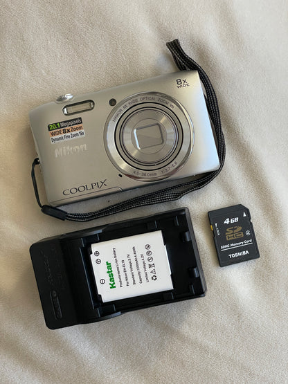 Nikon CoolPix S3600 20.1 MP Digital Camera Bundle