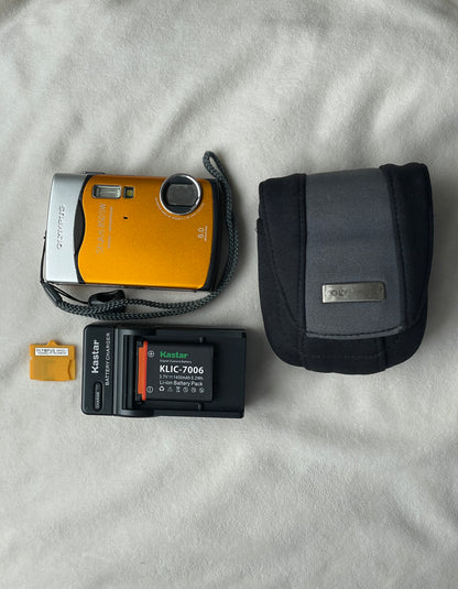 Olympus Stylus 850 SW 8.0 MP Digital Camera Bundle - Orange