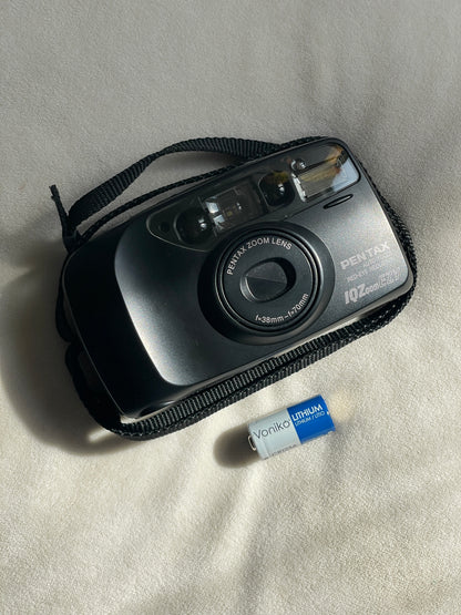Pentax IQZoomEZY 35mm Film Camera Bundle - Black