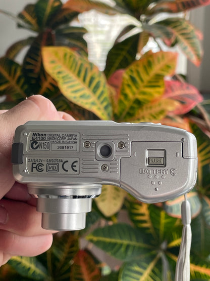 Nikon Coolpix E4100 4.0 MP Digital Camera Bundle - Silver
