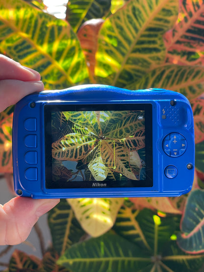 Nikon CoolPix W100 13.2 MP Digital Camera Bundle - Blue