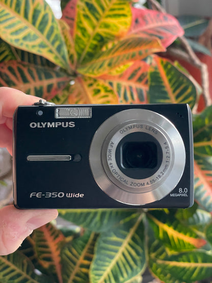 Olympus FE-350 Wide 8.0 MP Digital Camera Bundle - Black