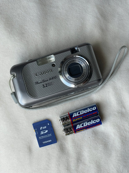 Canon Power Shot A410 3.2 MP Digital Camera Bundle - Silver