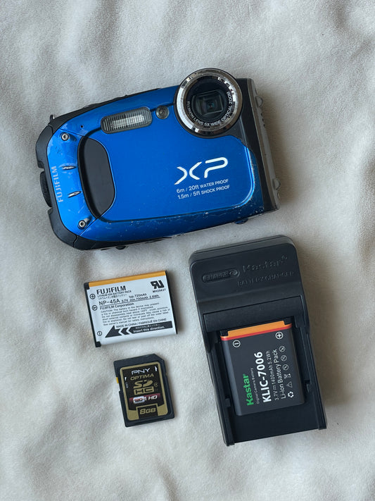 Fujifillm FinePix XP60 16 MP Digital Camera Bundle - Blue