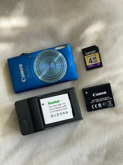 Canon PowerShot ELPH 115 IS 16 MP Digital Camera Bundle - Blue