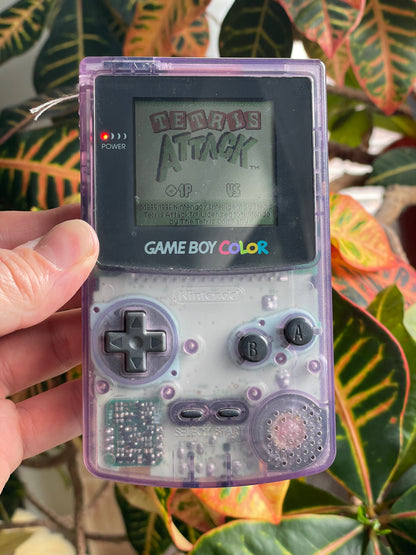 GameBoy Color - Atomic Purple + Tetris Attack Game