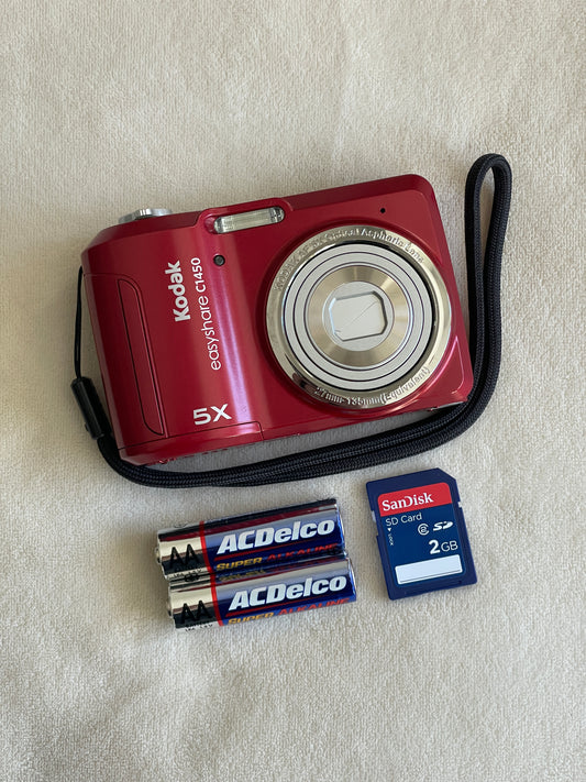 Kodak EasyShare C1450 14 MP Digital Camera Bundle - Red - In Box