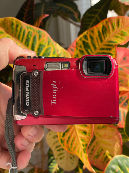 Olympus Tough TG-820 12 MP Digital Camera Bundle - Red