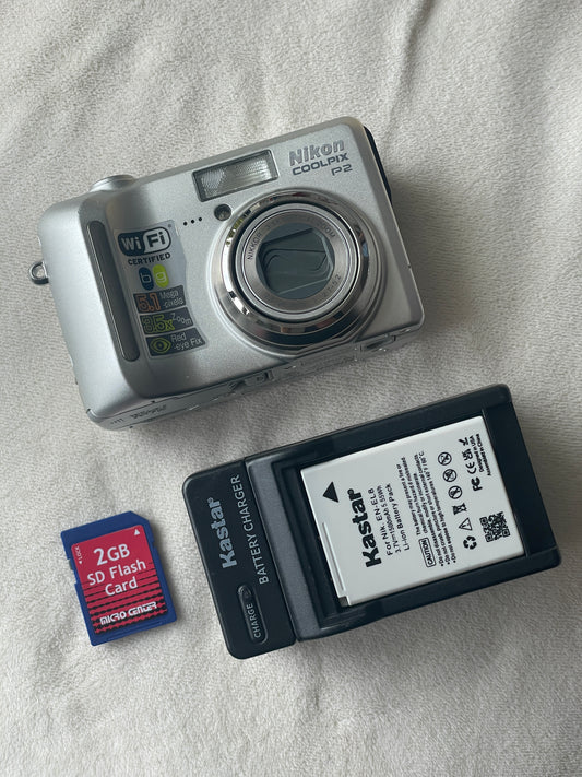 Nikon CoolPix P2 5.1 MP Digital Camera Bundle