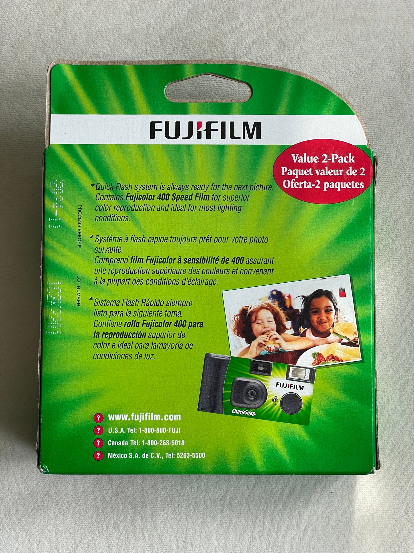 Fujifilm QuickSnap Flash 35mm Disposable Film Camera - 27 exposures - 2 Pack