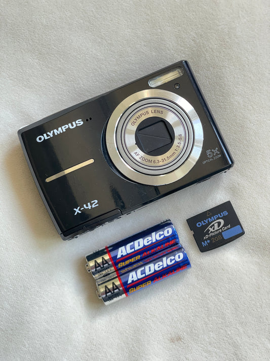 Olympus X-42 12 MP Digital Camera Bundle - Black - In Box