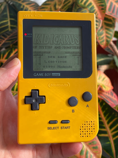 Nintendo GameBoy Pocket - Yellow w/ Kid Icarus Game