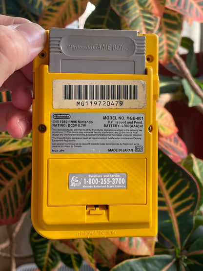 Nintendo GameBoy Pocket - Yellow w/ Kid Icarus Game