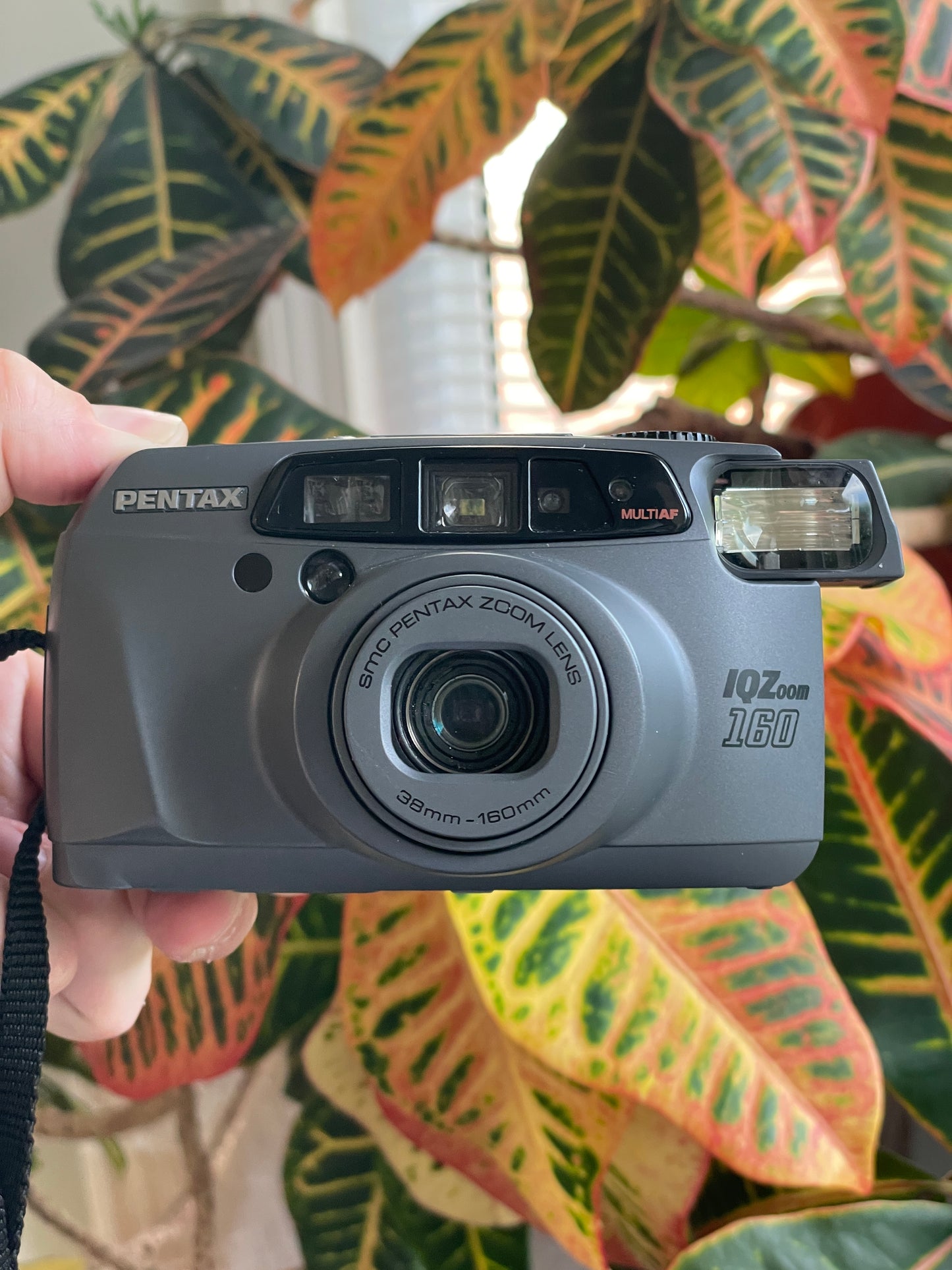 Pentax IQZoom 160 35mm Film Camera Bundle - Gray