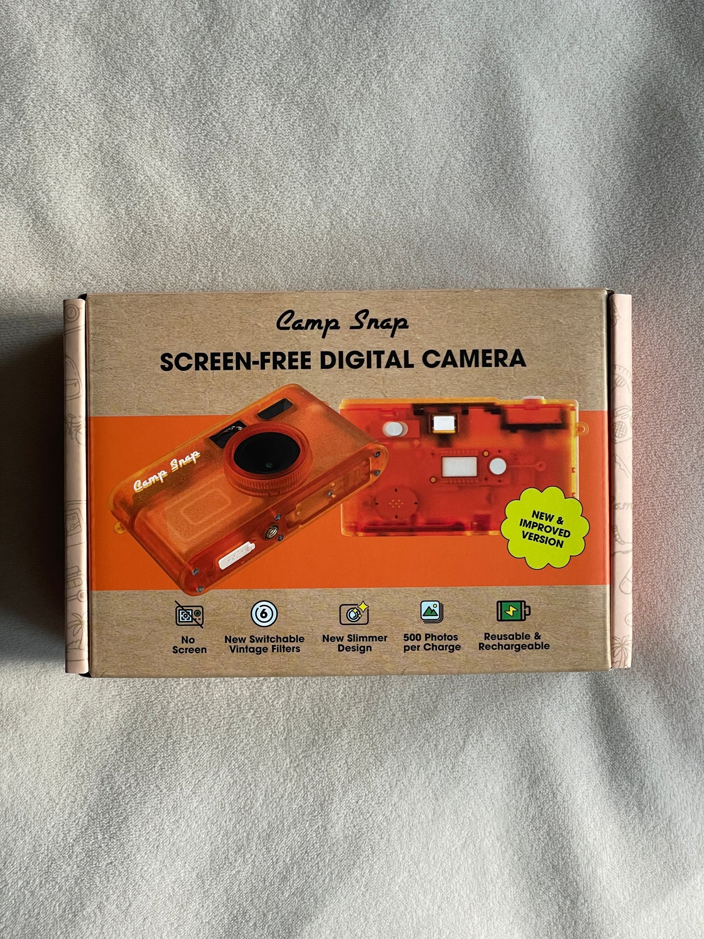 Camp Snap 2 (Screen-Free Digital Camera) - Tangerine Drift
