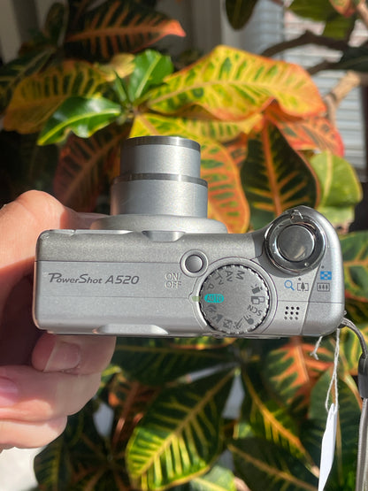Canon PowerShot A520 4.0 MP Digital Camera Bundle - Silver