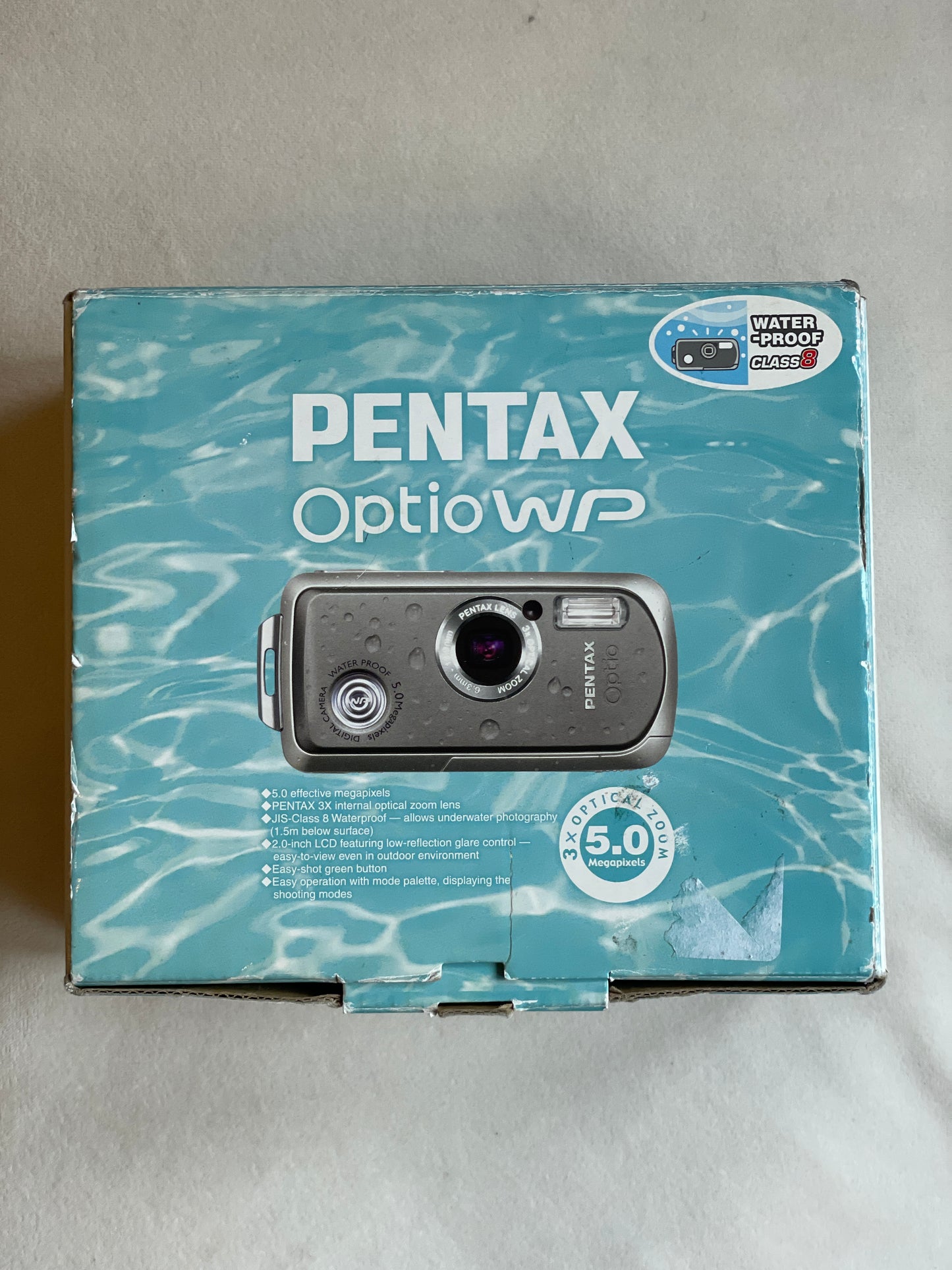 Pentax Optio WP 5.0 MP Digital Camera Bundle - In Box