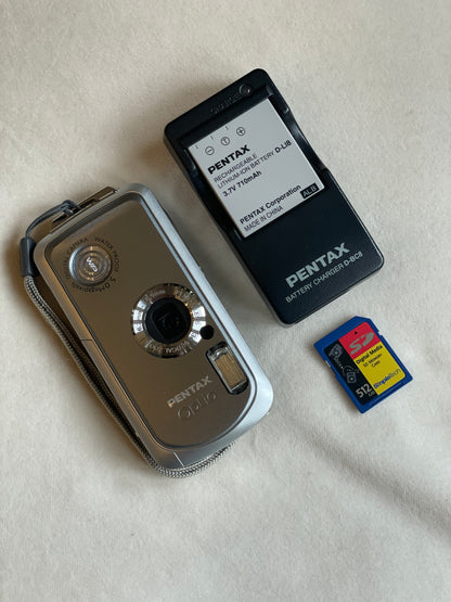Pentax Optio WP 5.0 MP Digital Camera Bundle - In Box