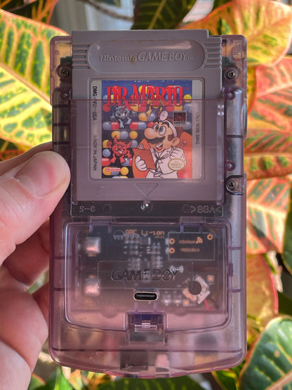 GameBoy Color - Atomic Purple with Dr. Mario Game IPS + USBc