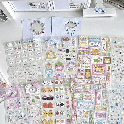 cute camera mini sticker sheets - 8 sheets