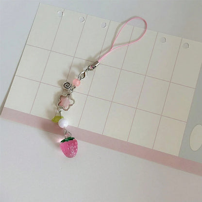 strawberry camera charm