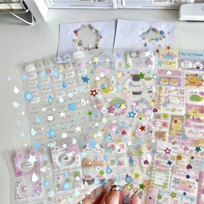 cute camera mini sticker sheets - 8 sheets