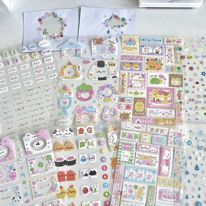 cute camera mini sticker sheets - 8 sheets
