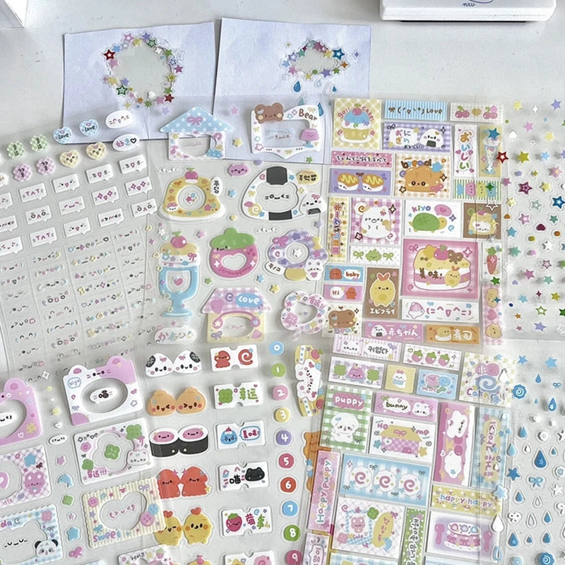 cute camera mini sticker sheets - 8 sheets