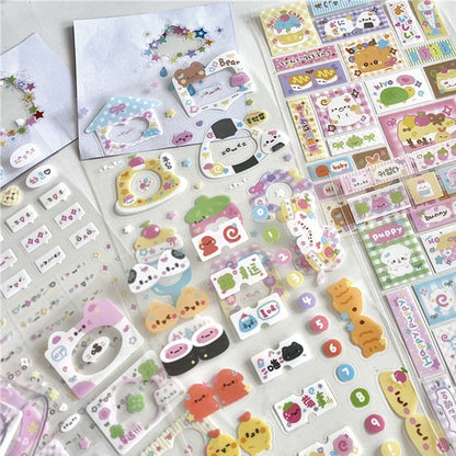 cute camera mini sticker sheets - 8 sheets