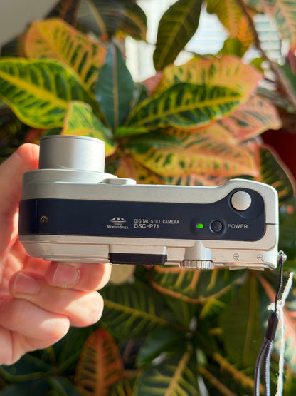 Sony Cyber-shot DSC-P71 digital camera top view